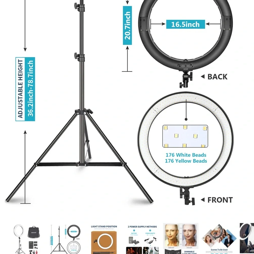 Neewer LED Ring Light Kit with Stand